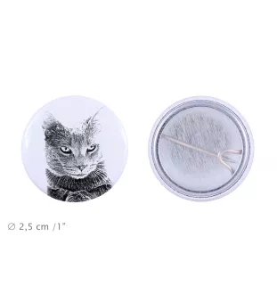 Chartreux - un accessoire de sac à dos, un badge personnalisé, l'accessoire parfait pour les amoureux des animaux de la marque Art-Dog