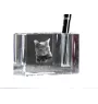 Chartreux - Stifthalter, Kristallorganizer mit Katzenfoto, einzigartige Schreibtischdekoration der Marke Art-Dog