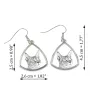 Chausie - cat earrings, hanging earrings with a picture, personalized jewelry with Art-Dog brand print.