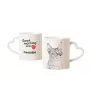 Chausie - cat mug, adorable heart-shaped handle mug, universal gift from Art-Dog brand