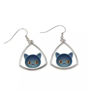 Chartreux - élégantes boucles d'oreilles en métal en cadeau de la marque Art-Dog