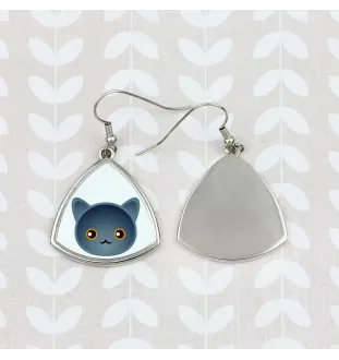 Chartreux - elegant metal earrings as a gift from the Art-Dog brand