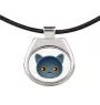 Chartreux - collier pendentif avec une illustration sur une chaîne en cuir de la marque Art-Dog