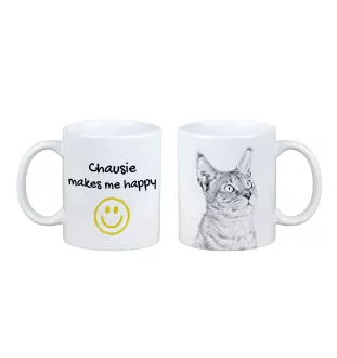 Chausie - cat mug, cheerful mug for a dog lover, personalized gift from the Art-Dog brand