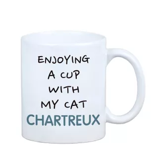 Chartreux - mug with graphics and the logo of the Art-Dog brand