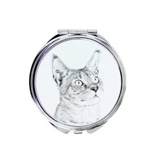 Chausie - miroir de poche avec un chat, miroir personnalisé pour sac à main, miroir compact avec impression de la marque Art-Dog