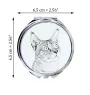 Chausie - miroir de poche avec un chat, miroir personnalisé pour sac à main, miroir compact avec impression de la marque Art-Dog