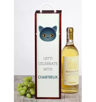 Chartreux - boîte à vin avec graphisme et logo de la marque Art-Dog