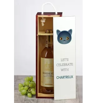 Chartreux - boîte à vin avec graphisme et logo de la marque Art-Dog