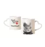 Chartreux - tasse avec un chat, une tasse adorable avec une anse en forme de cœur, un cadeau universel de la marque Art-Dog