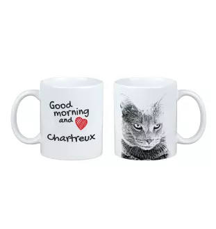 Chartreux kubek z kotem good morning Art-Dog