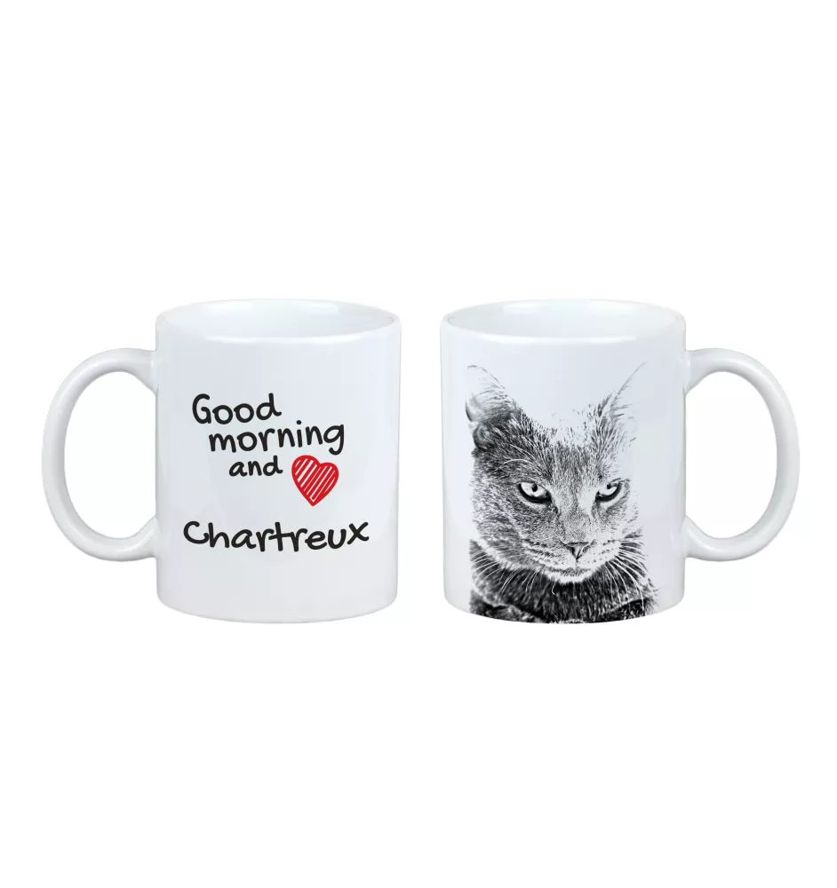 Chartreux kubek z kotem good morning Art-Dog