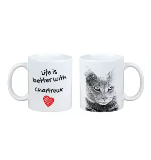 Chartreux - tasse avec un chat, tasse avec une photo, cadeau personnalisé de la marque Art-Dog