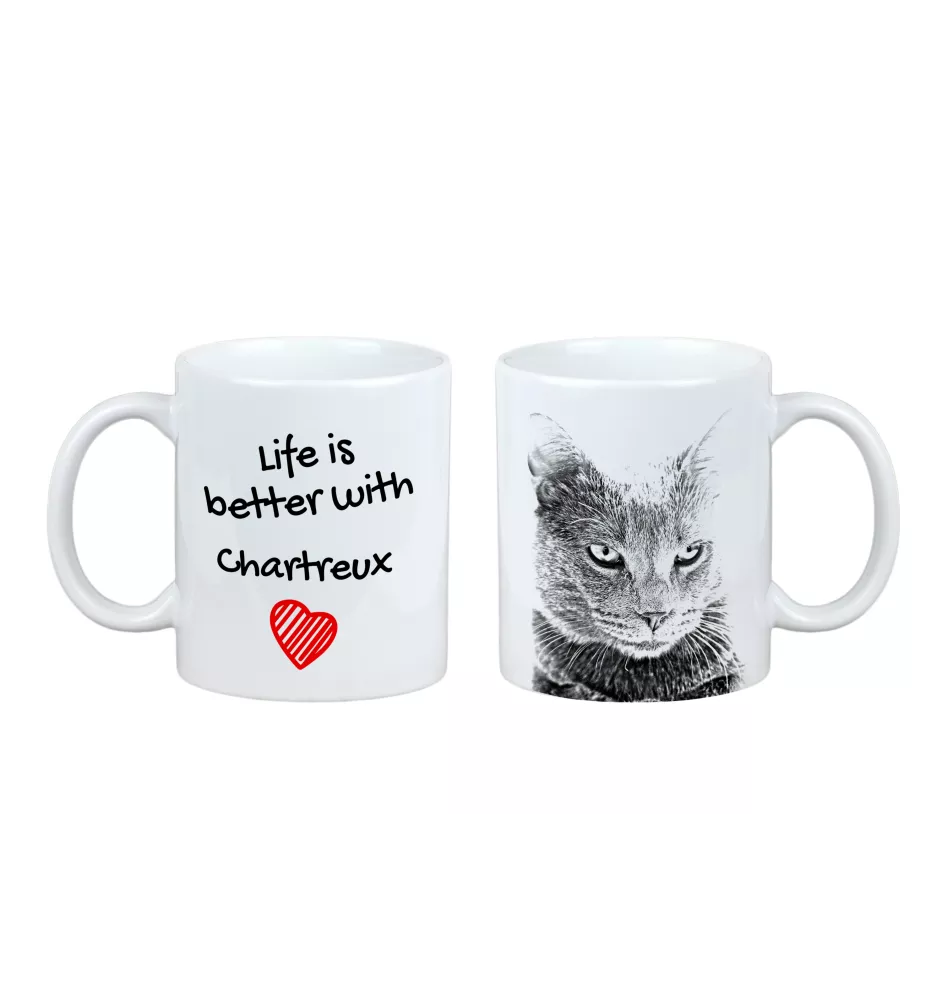 Chartreux - Tasse mit Katze, Tasse mit Bild, personalisiertes Geschenk der Marke Art-Dog