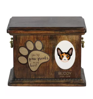 Cornish Rex - urne pour les cendres de chat, urne personnalisée avec gravure, boîte commémorative pour les cendres de chat de la marque Art-Dog