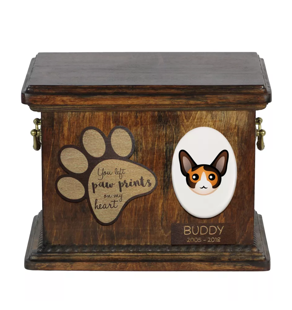 Cornish Rex - urne pour les cendres de chat, urne personnalisée avec gravure, boîte commémorative pour les cendres de chat de la marque Art-Dog