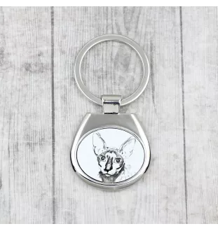 Cornisch Rex - Schlüsselanhänger mit Katze, Anhänger mit Aufdruck, personalisierter Anhänger der Marke Art-Dog