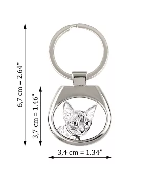 Devon Rex brelok ze zdjęciem kota Art-Dog
