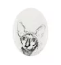 Cornish Rex - une plaque commémorative avec une photo de chat, une plaque funéraire avec une impression, une plaque ovale personnalisée de la marque Art-Dog