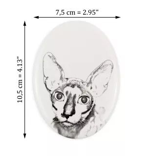 Cornish Rex płyta nagrobna ze zdjęciem kota Art-Dog