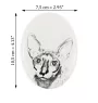 Cornish Rex - commemorative plaque with a cat photo, tombstone with a print, personalized oval plaque from the Art-Dog brand