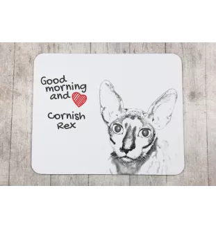 Cornish Rex podkładka pod mysz z kotem Art-Dog