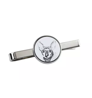 Cornish Rex - pince à cravate avec un chat, pince à cravate personnalisée, cadeau unique pour homme de la marque Art-Dog