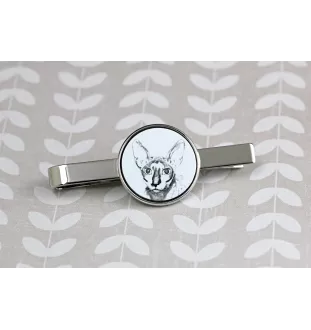 Cornish Rex - pince à cravate avec un chat, pince à cravate personnalisée, cadeau unique pour homme de la marque Art-Dog