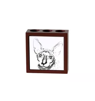 Cornish Rex stojak na długopisy z kotem Art-Dog