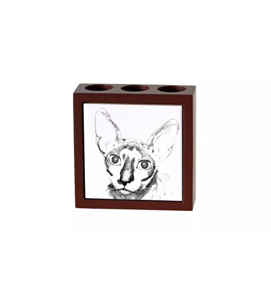 Cornisch Rex - Stifthalter mit Katze, Schreibtischorganizer mit Aufdruck, personalisierte Schreibtischdekoration von der Marke Art-Dog