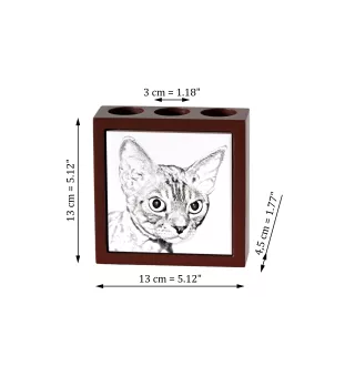 Devon Rex stojak na długopisy z kotem Art-Dog
