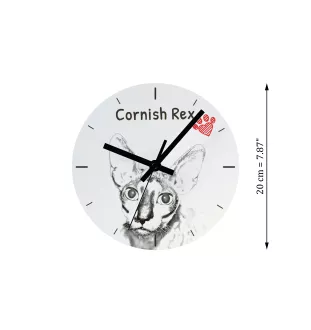 Cornish Rex - horloge murale avec un chat, horloge de table avec impression, décoration personnalisée de la maison de la marque Art-Dog