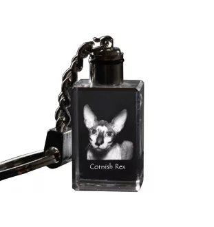 Cornish Rex brelok szescienny z kotem Art-Dog