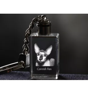 Cornish Rex brelok szescienny z kotem Art-Dog