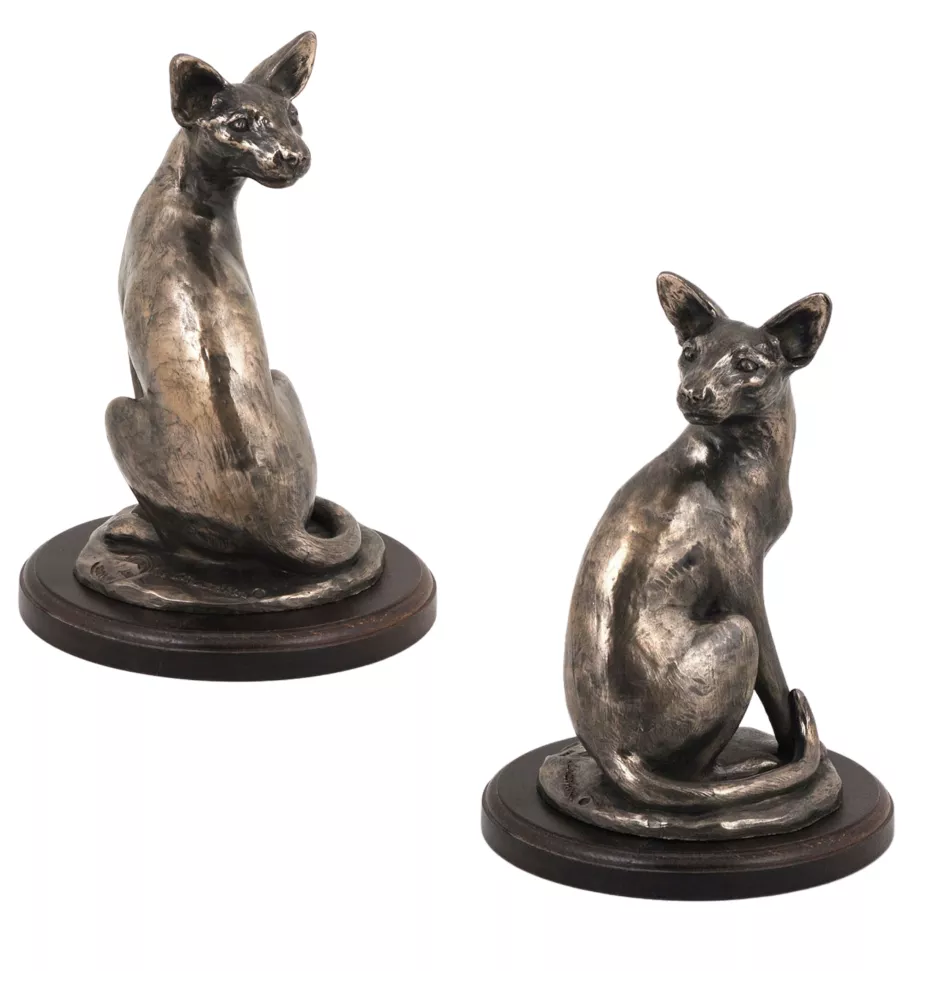 Chat Mau égyptien statuette de chat, figurine pour bureau, trophée pour exposition féline de la marque Art-Dog