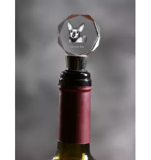 Cornish Rex - Bottle stopper, crystal wine stopper with cat photo, personalised gift for bartender by Art-Dog brand