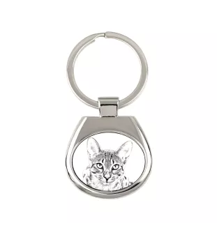 Chat Mau égyptien - porte-clés avec un chat, porte-clés imprimé, breloque personnalisée de la marque Art-Dog