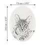 Egyptian Mau Cat - commemorative plaque with a cat photo, tombstone with a print, personalized oval plaque from the Art-Dog brand
