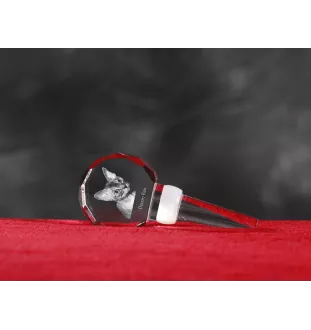 Devon Rex - Kristallflaschenverschluss mit Katze, einzigartiger Weinverschluss mit Foto, personalisiertes Geschenk für Sommelier der Marke Art-Dog