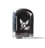 Cornish Rex - crystal cube with a photo, photo of a cat in crystal, cubic paperweight from Art-Dog brand