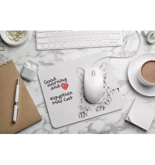 Chat Mau égyptien - tapis de souris imprimé, tapis de souris personnalisé avec un chat, un gadget unique pour un employé de bureau de la marque Art-Dog