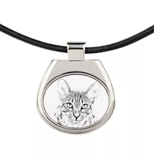Egyptian Mau Cat - cat necklace, personalized pendant with a photo, unique necklace for women and men by Art-Dog brand