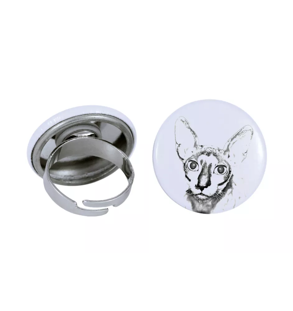 Cornish Rex - une bague unique, faite à la main, bijoux pour femmes de la marque Art-Dog