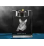 Ägyptische Mau Katze - Kerzenhalter mit Katzenfoto, Teelichthalter aus Kristall, personalisiertes Geschenk der Marke Art-Dog