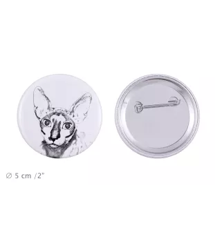 Cornish Rex przypinka z kotem duża Art-Dog