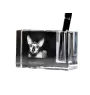 Cornish Rex - Porte-stylos, organiseur en cristal avec photo de chat, décoration de bureau unique par la marque Art-Dog
