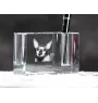 Cornish Rex - Porte-stylos, organiseur en cristal avec photo de chat, décoration de bureau unique par la marque Art-Dog
