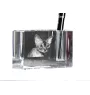 Devon Rex penholder kryształowy z kotem Art-Dog