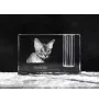 Devon Rex - Porte-stylos, organiseur en cristal avec photo de chat, décoration de bureau unique par la marque Art-Dog
