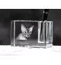 Devon Rex penholder kryształowy z kotem Art-Dog